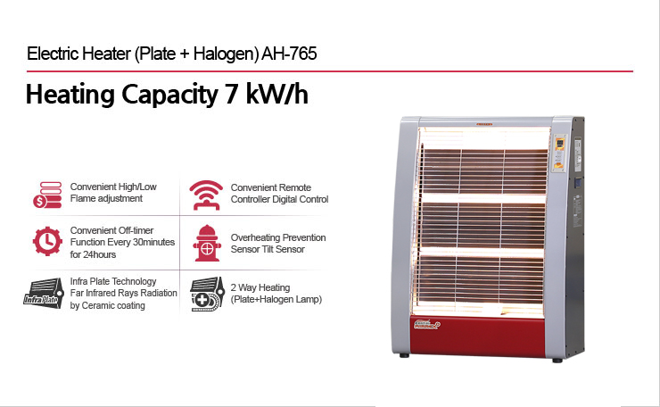 Electric Heater (Plate + Halogen) AH-765 